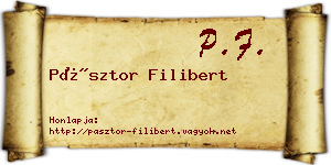 Pásztor Filibert névjegykártya